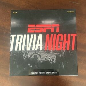 ESPN Trivia Night Board Game - Black & Red